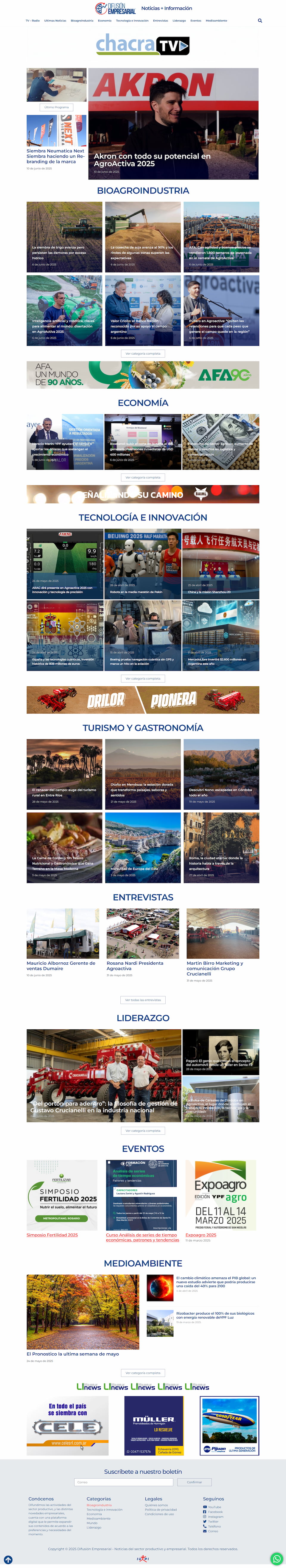 Screenshot of Business Broadcasting site