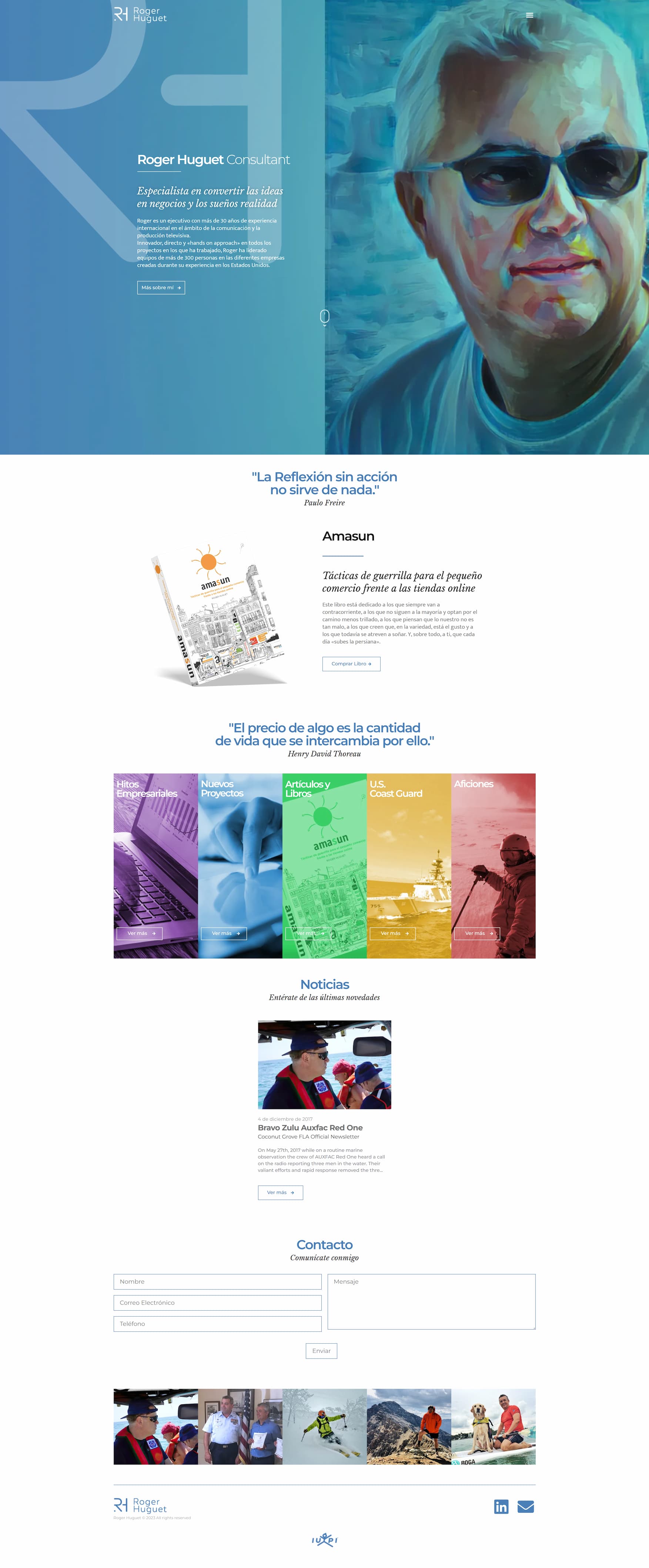 Screenshot of Roger Huguet site